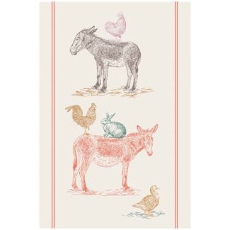 Ferme tea towel ecru 48 X 72 Set of 3