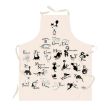 Apron Abecedaire Dubout Ecru 72 X 85