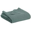 Bed Cover Stonewashed Maia Vert De Gris 180 X 260