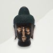 Eclectic Buddha Figurine Green Buddha Brass 8x3