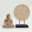 Eclectic Buddha Figurine White Buddha