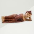 Eclectic Statue Brown Buddha Wood 50x25