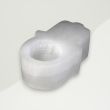 Eclectic Selenite Candle Holder White Hamsa Hand Selenite 10x6.4