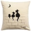 Dubout 3 cat cushion ecru 45 X 45 Set of 2