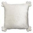 Cushion Tender Pompoms Neige 45 X 45