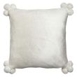 Cushion Tender Pompoms Neige 45 X 45