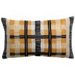 Eden embroidered cushion Ocre 30 X 50