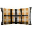 Eden embroidered cushion Ocre 30 X 50