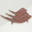 Modern Coconut Leaf Bowl Set  Brown Wood