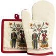 Lot gant/manique Boem Beige 18 x 28 Set of 2