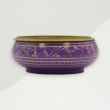 Eclectic Charcoal Incense Jar Purple Brass 3x7.6