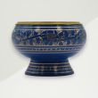 Eclectic Charcoal Incense Jar Blue Brass 5x7.5