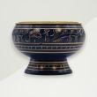 Eclectic Charcoal Incense Jar Blue Brass 5x7.5