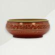Eclectic Charcoal Incense Jar Red Brass 3x7.7