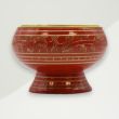 Eclectic Charcoal Incense Jar Red Brass 5x7.4