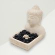 Eclectic Incense Holder White Buddha Concrete 12x9