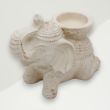 Eclectic Incense Holder White Elephant Concrete 14x8