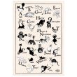 Kitchen Towel Abecedaire Dubout Ecru 48 X 72 Set of 3
