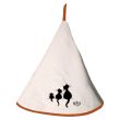 Round K-Towel 3 Chats Dubout Ivoire Diameter 60 Set of 6
