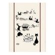 Kitchen Towel Print Multi Chats Dubout Ecru 60 X 80 Set of 3