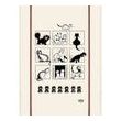 Kitchen Towel Print Chats Dubout Ecru 60 X 80 Set of 3