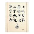 K-Towel Print Multi Portrait Dubout Ecru 60 X 80 Set of 3