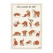 Kitchen Towel Journee De Chat Ecru 48 X 72 Set of 3