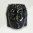 Eclectic Oil Burner Black Buddha Ceramic 8.5x8.4