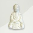 Eclectic Oil Burner White Buddha Ceramic 8x8.4