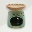 Traditional Oil Burner Green Ceramic 7x8