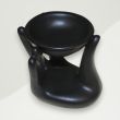 Modern Oil Burner Black Hand Ceramic 10x8