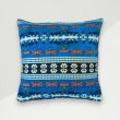 Oriental Pillow Cover Blue Cotton Blend 40x40