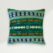 Oriental Pillow Cover Green Cotton Blend 40x40