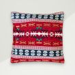 Oriental Pillow Cover Red Cotton Blend 40x40