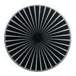Felt Placemat Raini Noir/Argent Diameter 40 Set of 6
