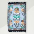 Oriental Kilim Rug Blue Cotton Blend 80x125