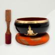 Eclectic Singing Bowl Black Buddha Brass 14x6.4