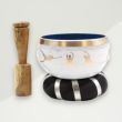 Eclectic Singing Bowl White Yoga Brass 10.7x5