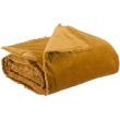 Fara plain plaid Safran 135 X 200