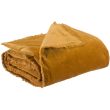 Fara plain plaid Safran 135 X 200