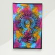 Eclectic Throw Blanket Multicolor Buddha Cotton 235x209