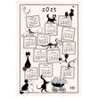 Dubout Calendar 2025 tea towel ecru 48 X 72 Set of 3