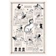 Dubout Tea Towel 2025 Kittens Calendar ecru 48 X 72 Set of 3