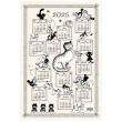 Dubout Tea Towel 2025 Kittens Calendar ecru 48 X 72 Set of 3