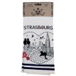 Printed Honeycomb Towel  Chats Coeur Blanc 50 X 70 Set of 4