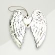 Bohemian Wood Wall Accent White Angel Wings White Washed Albesia Wood 1.5x22