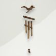 Eclectic Coconut Wind Chimes Brown Bird Coconut