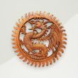 Oriental Wood Wall Accent Brown Dragon Wood 40x2