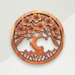 Oriental Wood Wall Accent Brown Tree Wood 40x3
