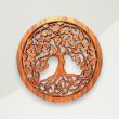 Oriental Wood Wall Accent Brown Tree Wood 40x3